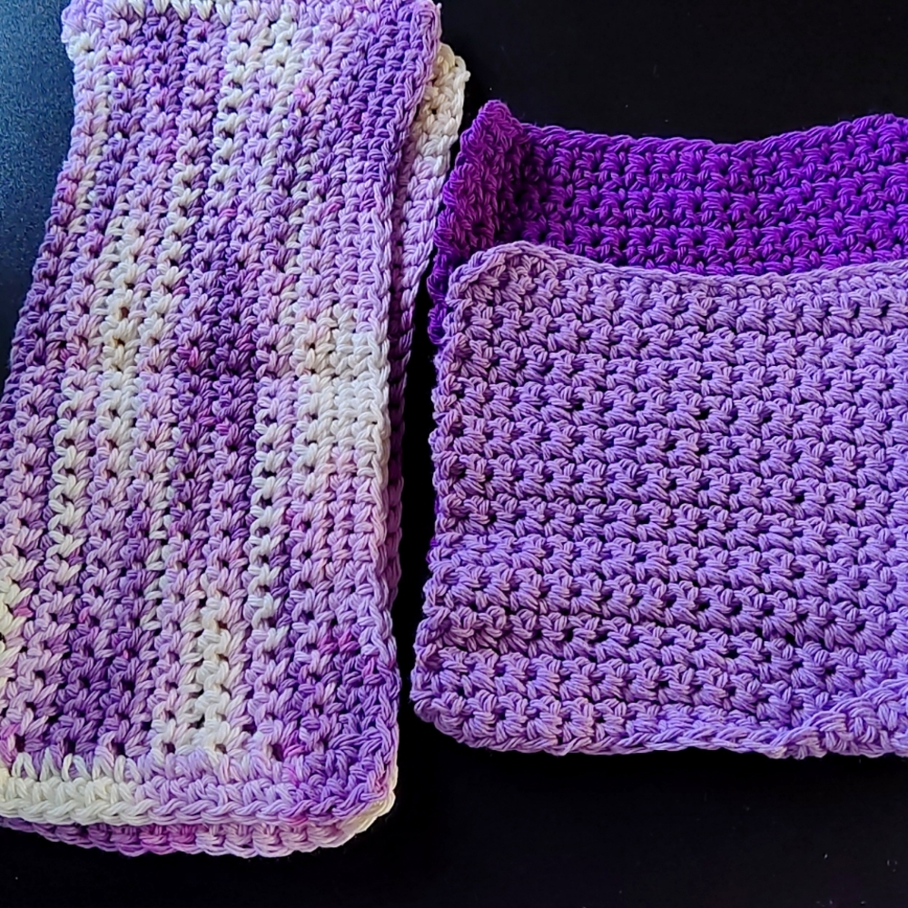 HANDMADE Bath or Kitchen Set 100% Cotton